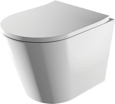 Omnires Miska WC wisząca bezkołnierzowa 51,5x35,5 cm z deską wolnoopadająca z duroplastu TAMPAMWBP TAMPA