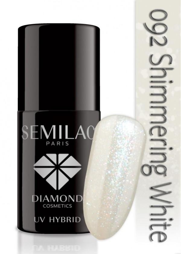 Semilac UV Hybrid lakier hybrydowy 092 Shimmering White 7ml