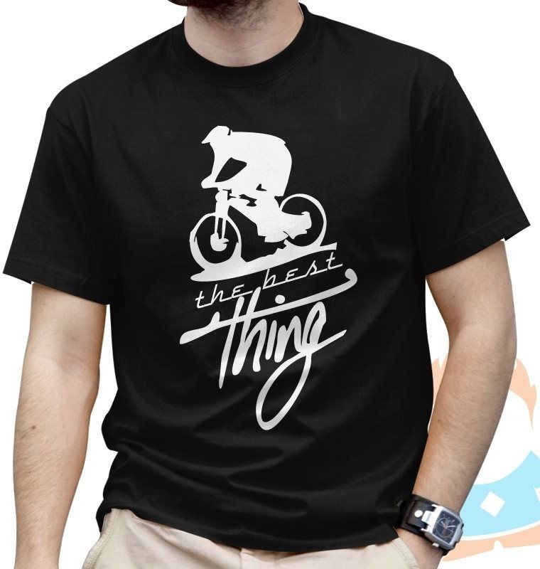 Downhill  the best thing - męska koszulka z nadrukiem