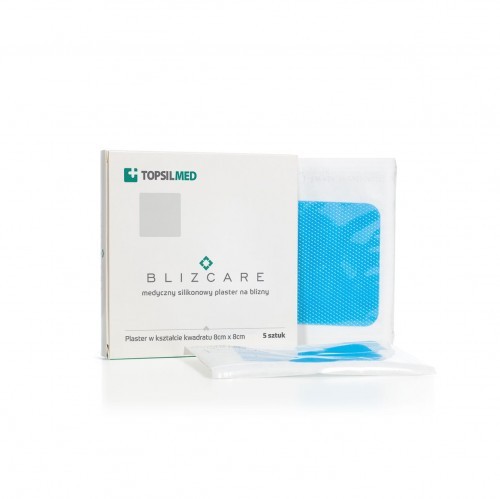 BlizCare BLIZCARE Regular silikonowy plaster w kształcie kwadratu o wymiarach 8x8cm 1szt 18-0087
