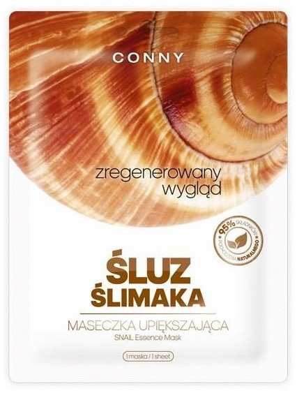 Conny Snail Essence Mask maseczka upiększająca w płachcie Śluz Ślimaka 23g