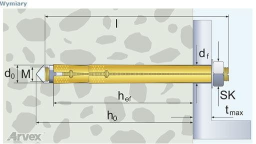 ARVEX KOŁEK STALOWY 16*100/120/M10 2075.2059 KOL S16*101 [8310801]