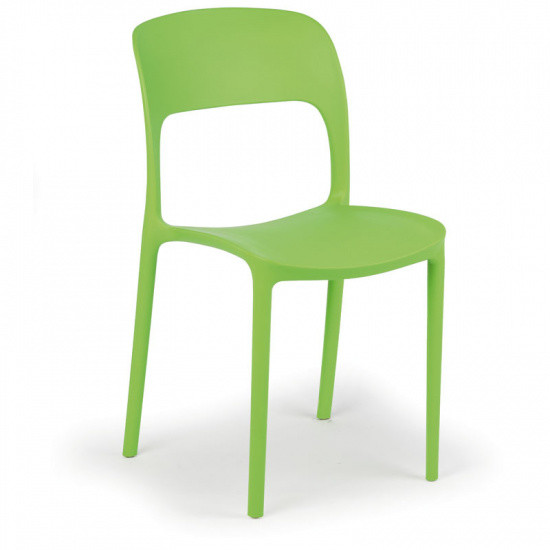 B2B Partner Designerskie plastikowe krzesło kuchenne REFRESCO, zielone 413027