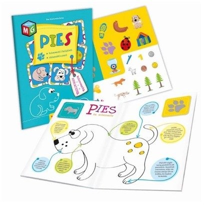 MULTIGRA Multigra, kolorowanka edukacyjna Pies