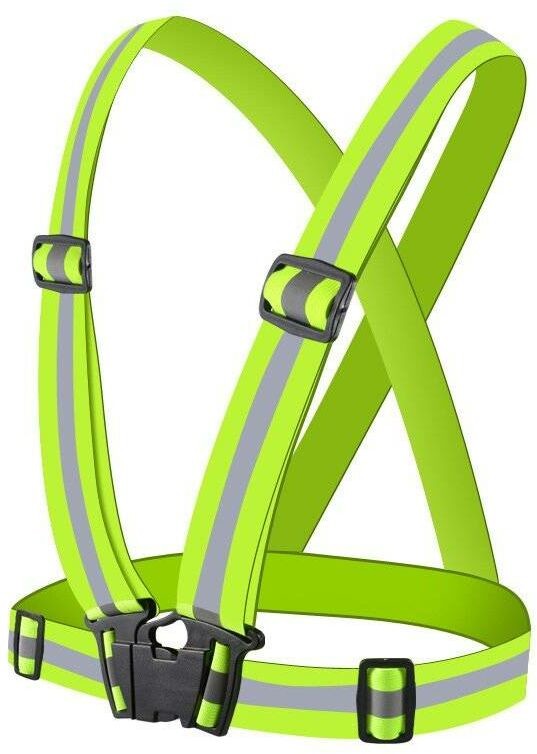 Hurtel Szelki odblaskowe regulowane kamizelka odblaskowa na rower motor do biegania żółty