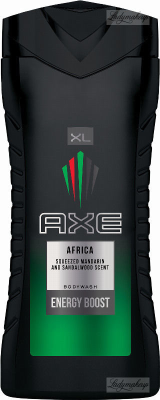 Axe AFRICA BODYWASH ENERGY BOOST - Żel pod prysznic dla mężczyzn - Mandarynka & Drzewo Sandałowe - 400 ml