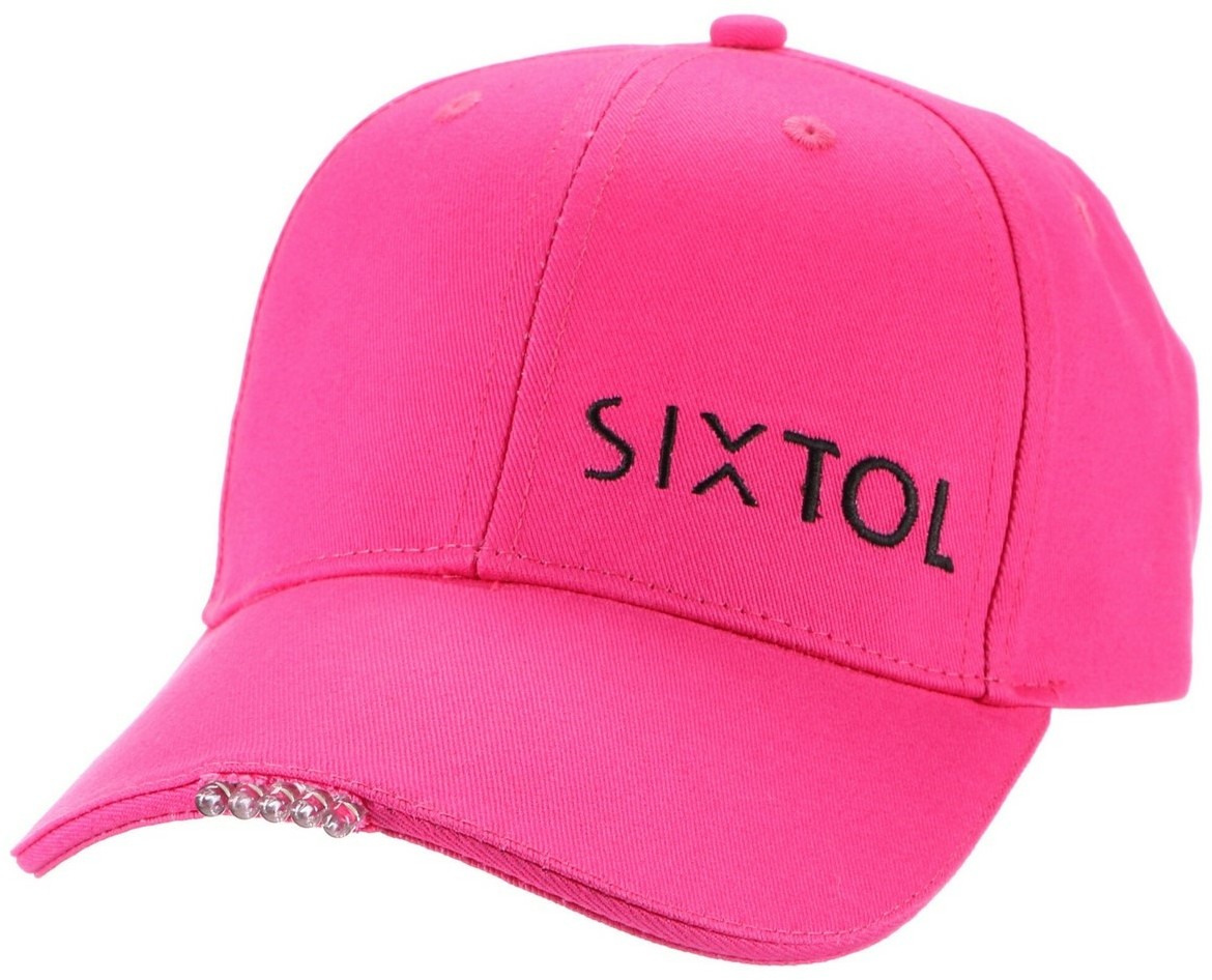 Sixtol Czapka z daszkiem z latarką LED B-CAP 25lm, USB, uni, różowy