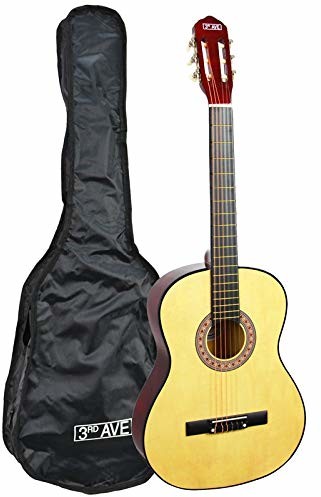 3rd Avenue 3rd Avenue Gitara koncertowa dla początkujących, w normalnym rozmiarze, z nylonowymi strunami i torbą Gigbag STX20AN