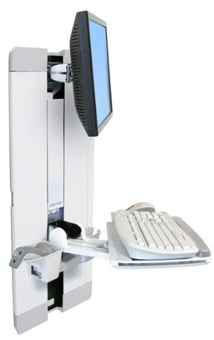 Ergotron StyleView Vertical Lift Biały wysuwana klawiatura myszki do odkładania + scannerhalterung wyświetlacz do 61 cm 24 cale 60-609-216