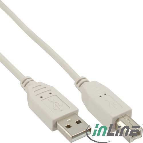 InLine Kabel USB USB A/B 3m Szary 34535L