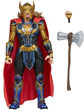 Hasbro Marvel Marvel Legends Thor: Love and Thunder, figurka kolekcjonerska Star Lord 15 cm, 2 akcesoria, 1 sztuka Build-a-Rysunek F1045