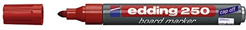 Edding Whiteboard Marker 250, 1.5  3 MM, czerwony, wielokrotnego napełniania 4004764012923