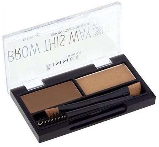 Rimmel Brow This Way Zestaw do konturowania brwi 002 Medium Brown