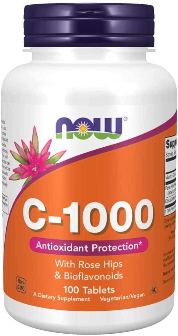 Now Foods FOODS Vitamin C-1000 with Rose Hips & Bioflavonoids 100 Tabletek