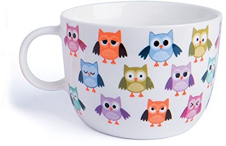 Excelsa Animals filiżanka Jumbo, 450 ML, porcelana, biała, wielokolorowa, 1 szt. 47871