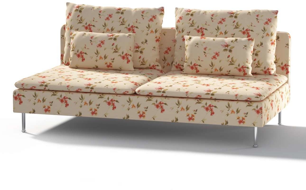 Dekoria pl pl Pokrowiec na moduł Söderhamn 3-osobowy kwiatki na kremowym tle 186 x 99 x 83 cm Londres 1006-143-88