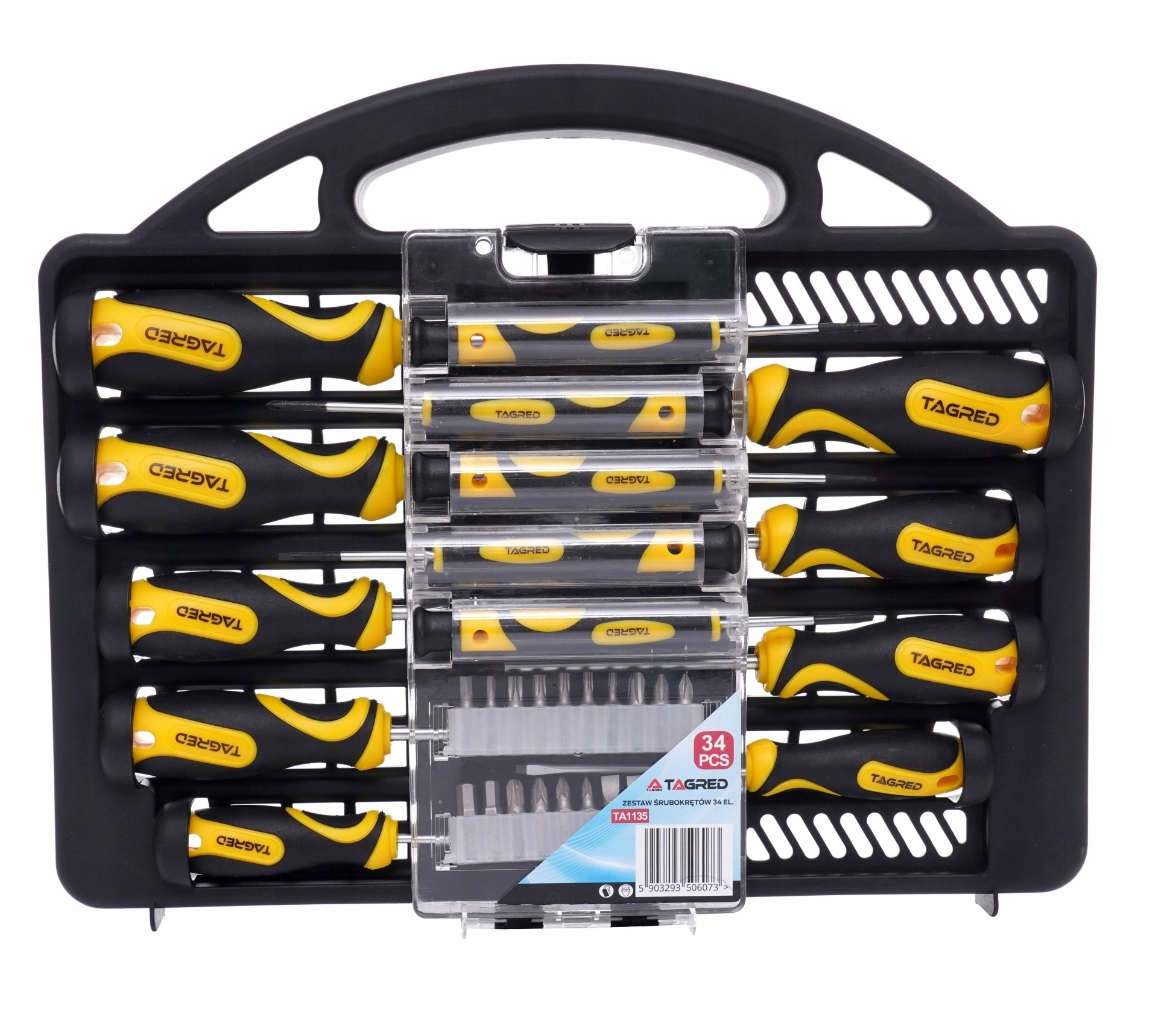 Tagred Wkrętaki Śrubokręty Bity Zestaw 34 El CrV