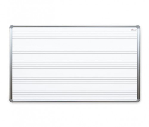 Allboards Tablica suchościeralna magnetyczna biała 120x90 cm z nadrukiem - 5-linia PL1295L