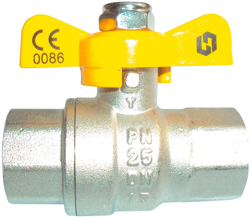 Invena OBI Zawór gazowy z motylkiem GW/GW 1/2