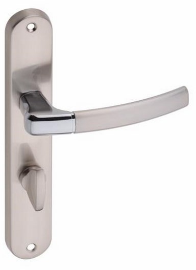 Gamet Klamka drzwiowa Carino 72 mm WC prawa nikiel szczotkowany/chrom