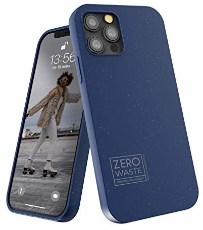 Eco FASHION BY WILMA Wilma Friendly Biodegradable Compatible with iPhone 12 Pro Max 6.7, Stop Ocean Plastic Pollution, Plastic -Free, Zero Waste, Non-Toxic, Fully Protective Phone Cover - Blue, ESSBL_IP12PM ESSBL_IP12PM