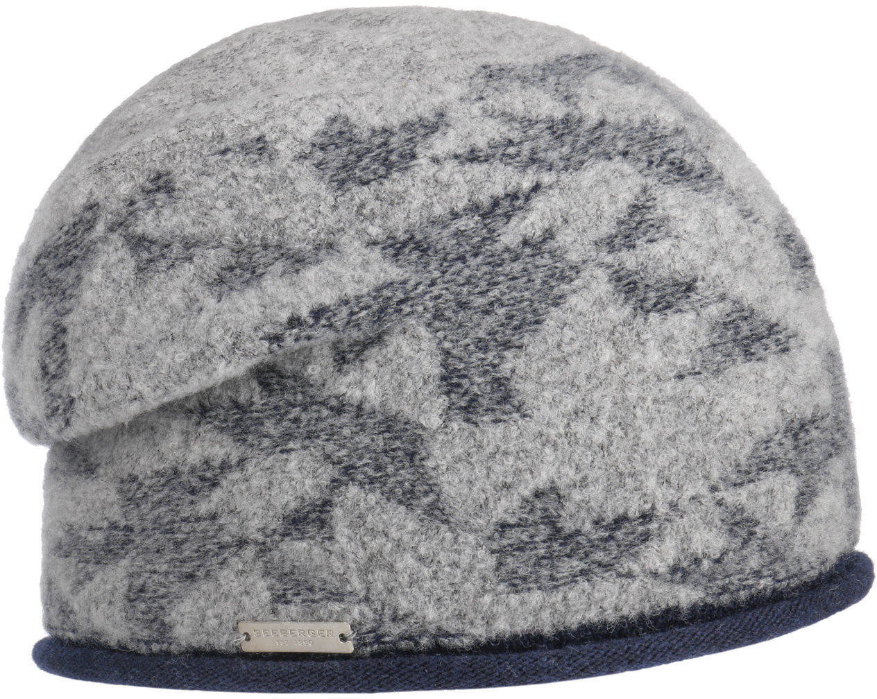 Seeberger Czapka Beani Pialena by ciemnoniebieski, One Size