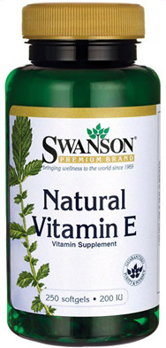 SWANSON Witamina E 200 IU Natural Vitamin E 250 kapsułek