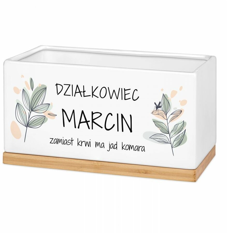 Blumfeldt Murrano osłonka ceramiczna z nadrukiem dla ogrodnika działkowca na i PDC1-017
