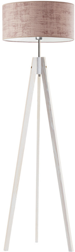 Lysne Welurowa lampa stojąca na drewnianym trójnogu HAITI VELUR 15607V/7