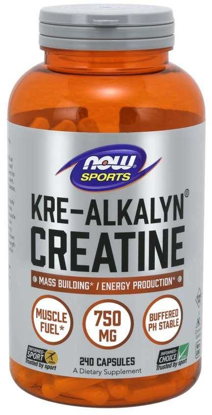 Now Foods Kre-Alkalyn Creatine - Buforowany Monohydrat Kreatyny 750 mg (240 kaps.)