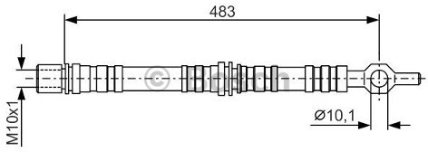 BOSCH Przewód hamulcowy elastyczny 1 987 476 002