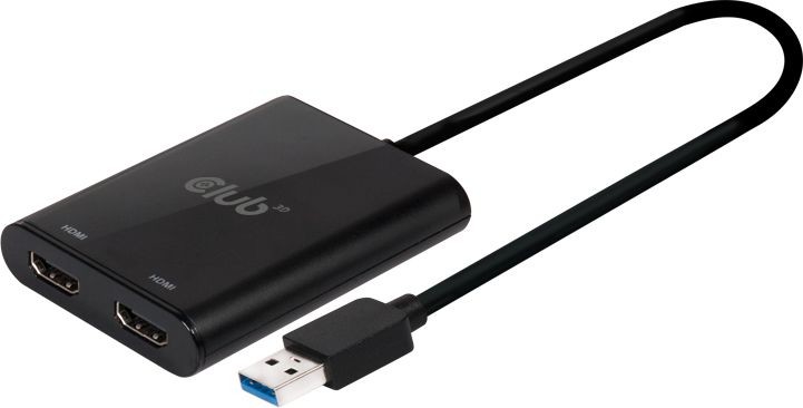 Club 3D Adapter USB USB HDMI 0.27m Czarny CSV-1474 CSV-1474