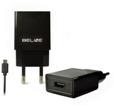 Beline Beline Ładowarka sieciowa USB + microUSB 1A czarna + EKSPRESOWA 24H BELI0008
