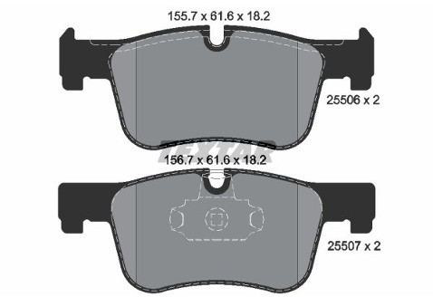 TEXTAR Klocki hamulcowe - komplet 2550601