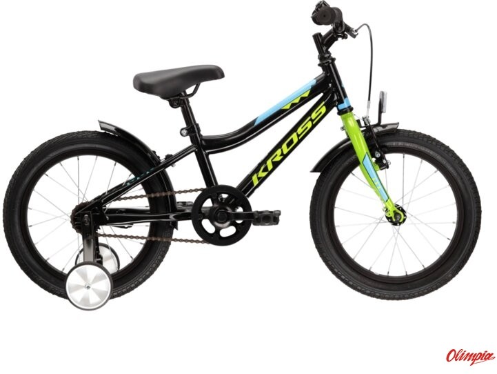 Kross Rower dziecięcy Racer 3.0 czarny/limonkowy/niebieski połysk 2022 KRRA3Z16X10M003027