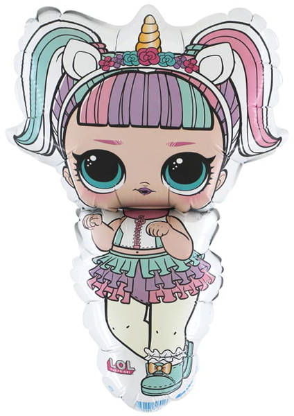 Grabo Balon foliowy LOL Surprise Glitter Unicorn ok. 35 cm 1szt. L691