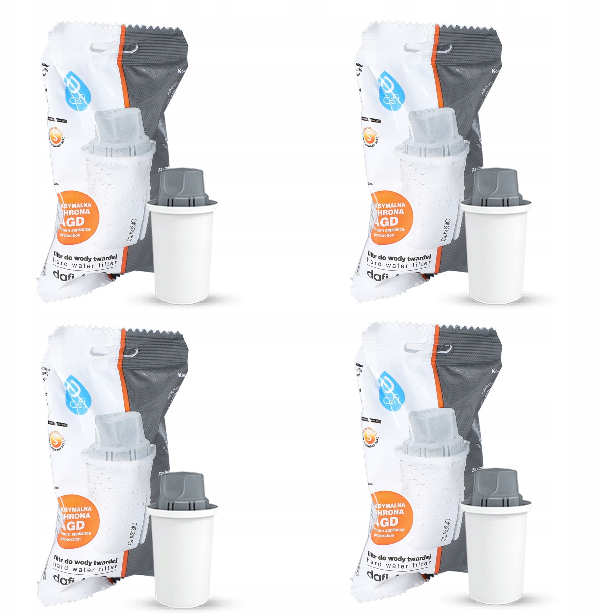 DAFI Filtr Wkład Classic Agd+ Brita Twarda Woda x4