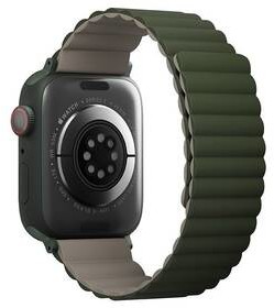 Apple Pasek wymienny Uniq Revix Reversible na Watch 42/44/45mm UNIQ-45MM-REVGRNTPE) Zielony/Beżowy