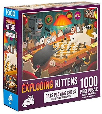 Exploding Kittens Exploding Kittens Puzzle - koty grające w szachy (1000) PCHESS-105