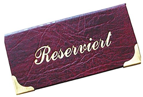 Decor Service stojak na stół, sztuczna skóra, czerwony, 13 x 6,5 cm