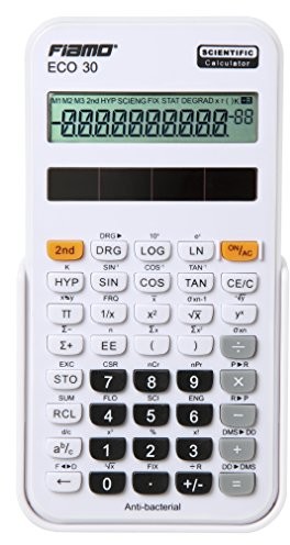 Fiamo kalkulator naukowy Eco30, 138 funkcji i wyświetlacz 10 cyfrowym, biały ECO 30 WH