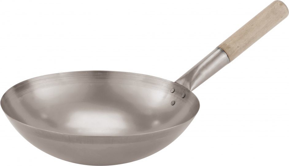 NoName Patelnia patelnia wok 36 x 11 cm stal nierdzewna srebrna twm_599002