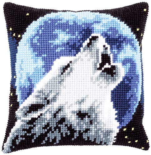 Vervaco Vervaco PN-0171818 Wolf poduszka z motywem krzyża, z nadrukiem, bawełna, wielokolorowa, 40 x 40 cm PN-0171818