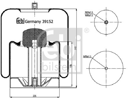 FEBI Mieszek, klimatyzacja FEBI 39152