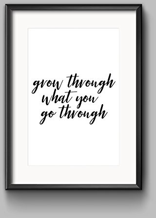 Inspired Walls Grow Through What motywacyjny Inspirational wskaźnik Poster Print Wall Art SJP1580_a0
