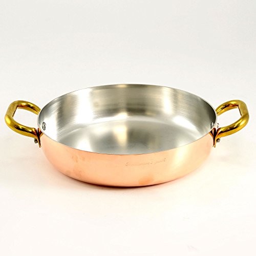 Pentole Agnelli pentole agnelli alcu11024 patelnia z 2 uchwytami miedzi galwanicznie, 24 cm ALCU11024