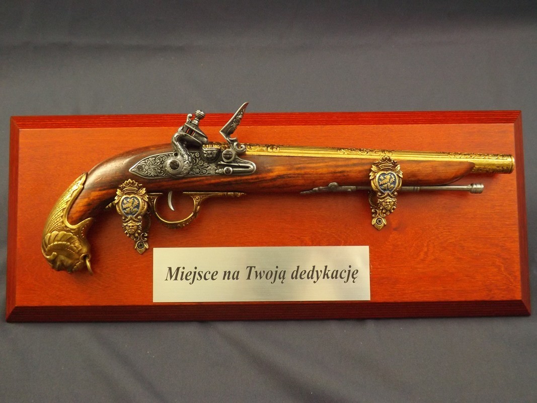 Denix SA REPLIKA NIEMIECKI PISTOLET SKAŁKOWY NA TABLO MODEL 1043L+TM+TGD 1043L+TM+TGD