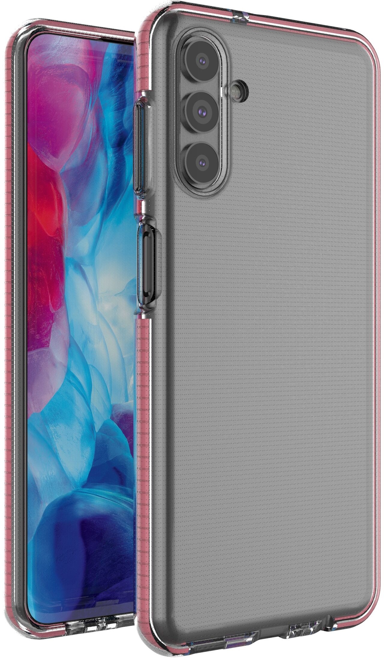 Hurtel Spring Case pokrowiec żelowe etui z kolorową ramką do Samsung Galaxy A13 5G jasnoróżowy