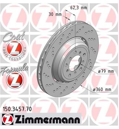 Zimmermann Tarcza hamulcowa 150.3457.70