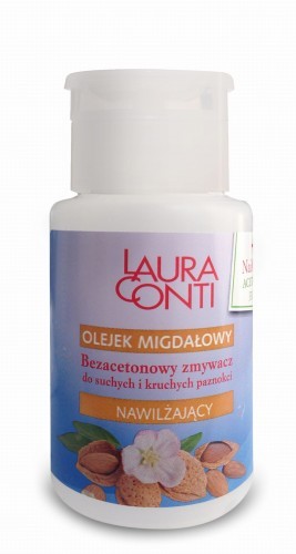 Laura Conti Bezacetonowy zmywacz do paznokci o zapachu migdałowy 182